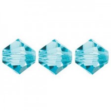 Preciosa MC Bicone 3mm beads Aqua bohemica 60010
